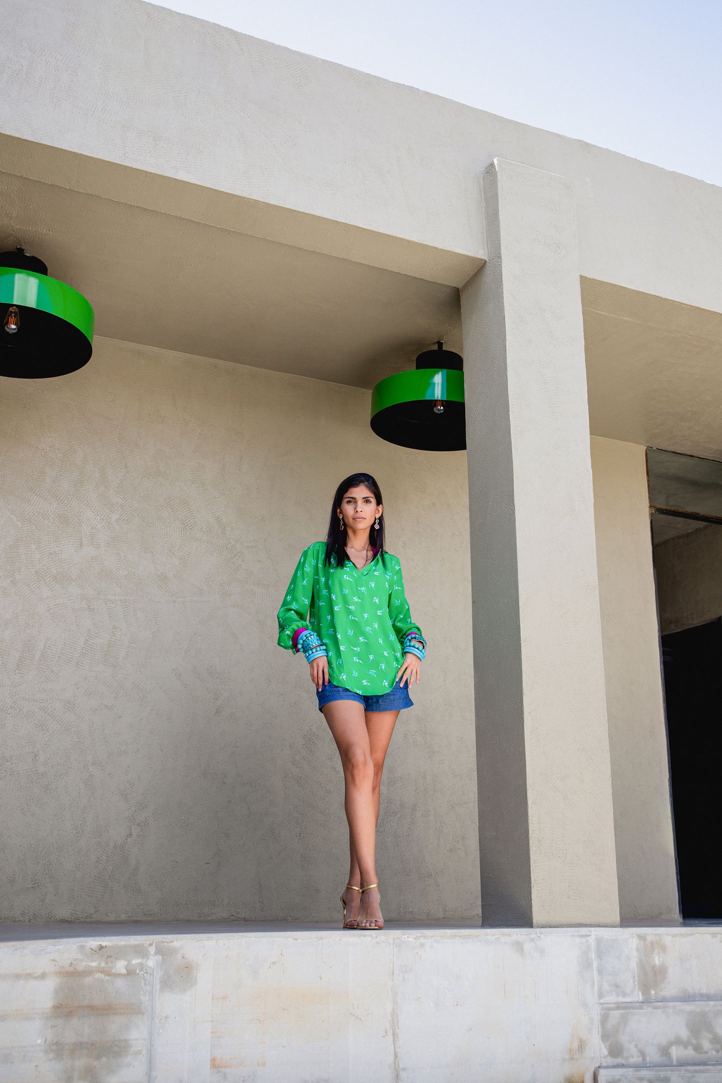 SILKY TOP | LOVEBIRDS PRINT
