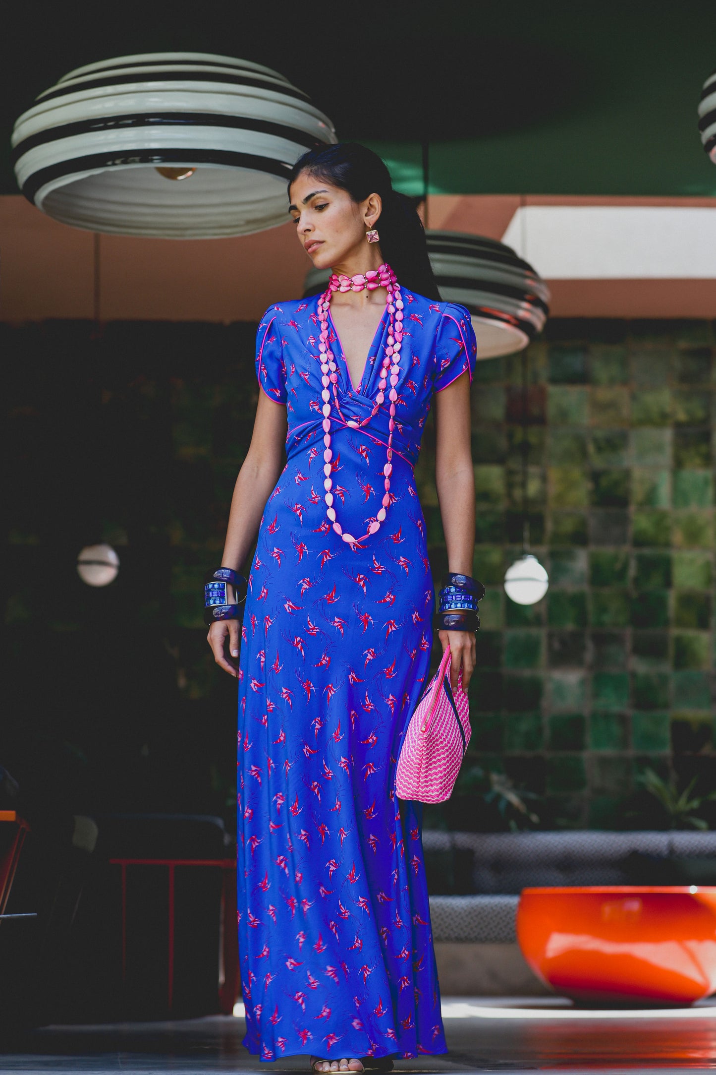 LONG MILLIE DRESS | LOVEBIRDS PRINT