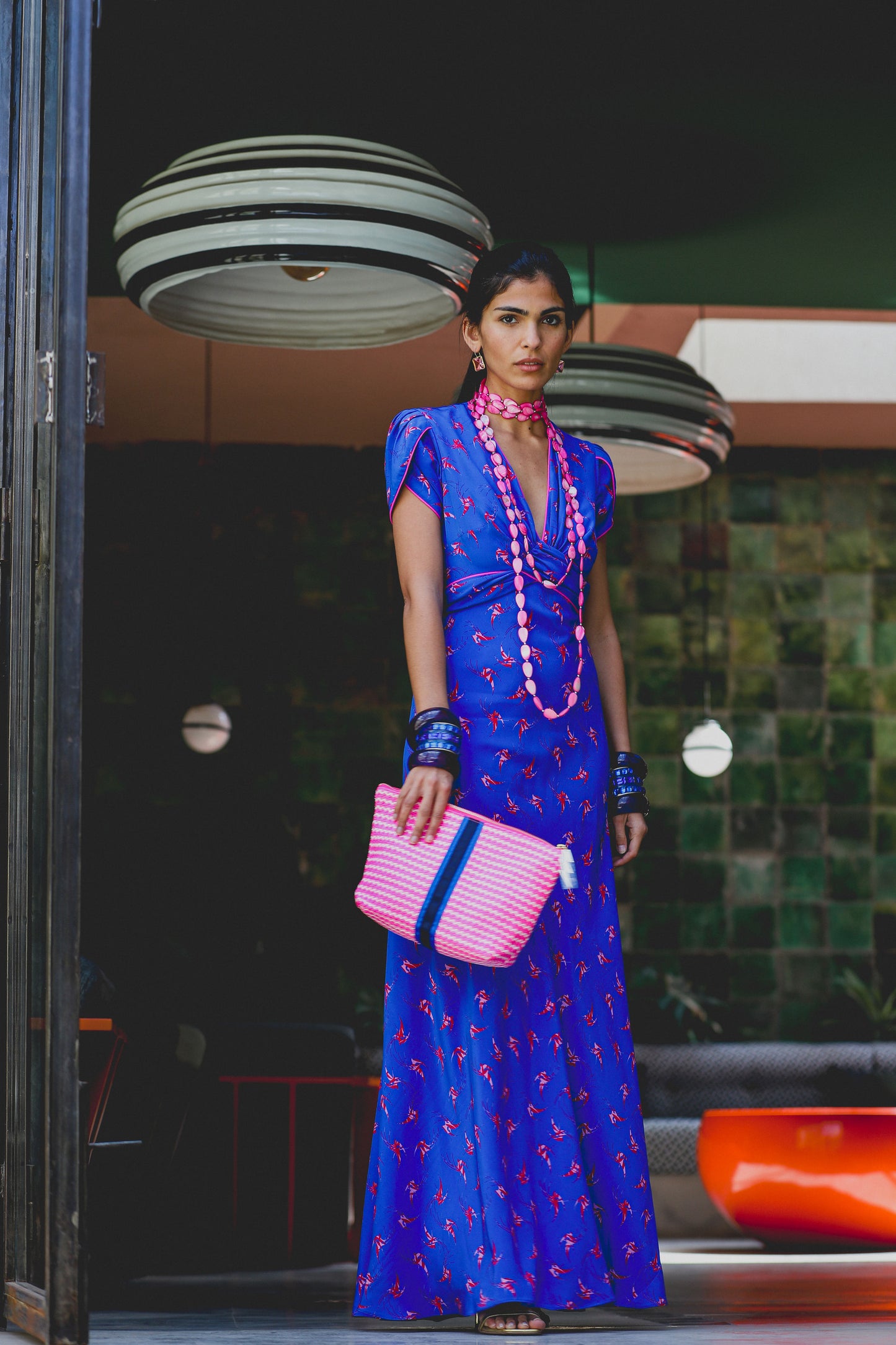 LONG MILLIE DRESS | LOVEBIRDS PRINT