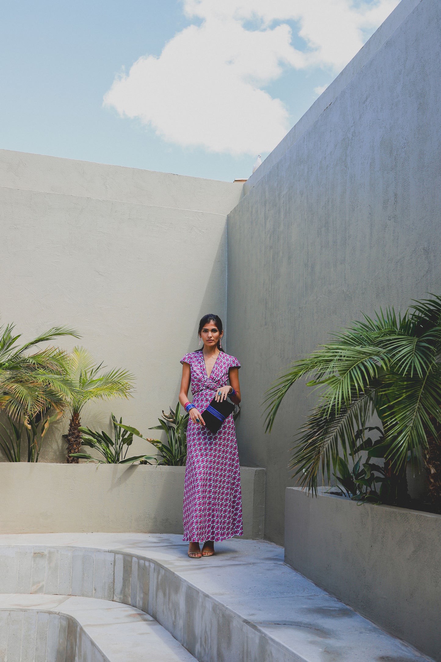 LONG MILLIE DRESS | CRAZY PAV PRINT