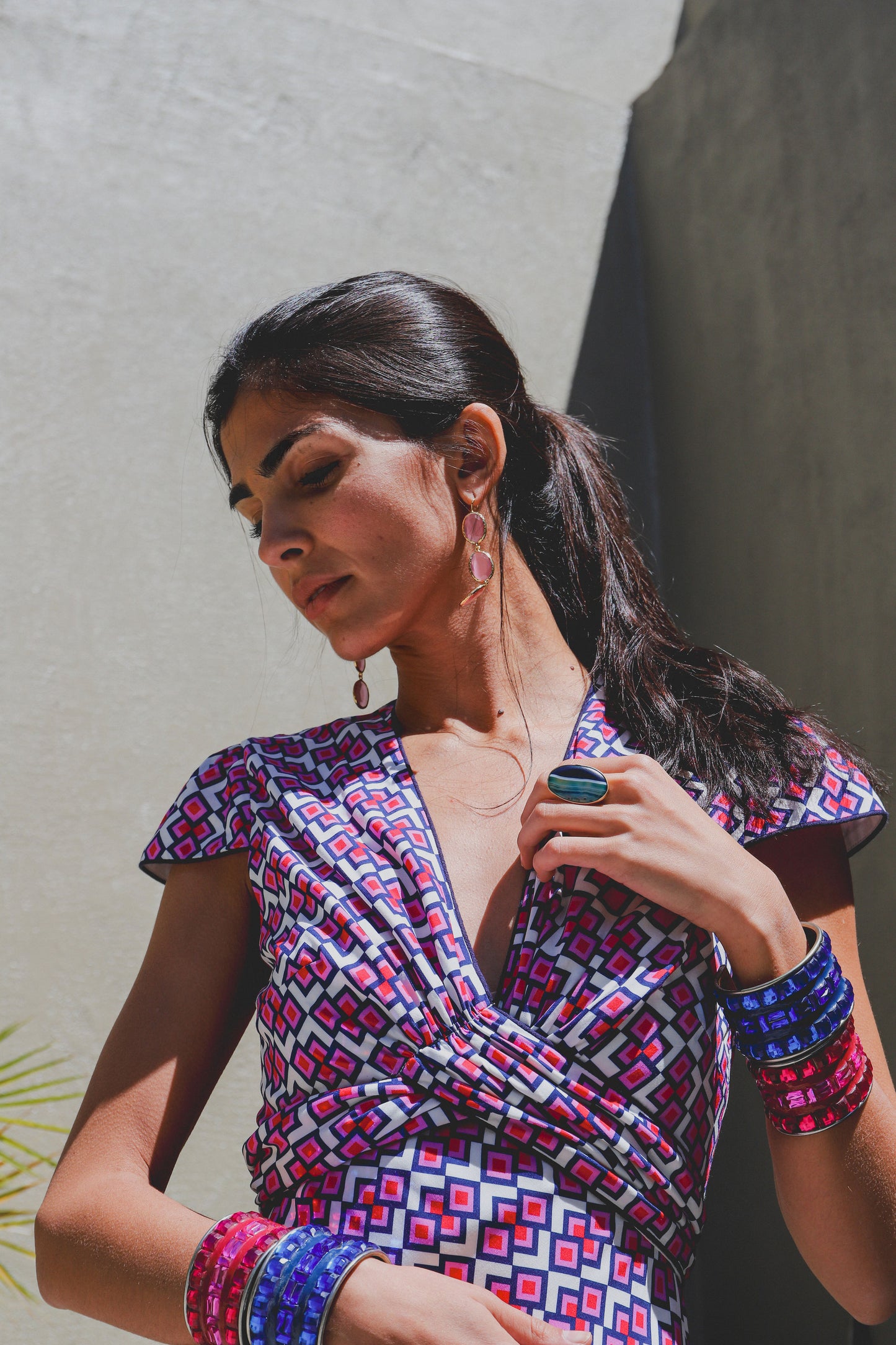 LONG MILLIE DRESS | CRAZY PAV PRINT