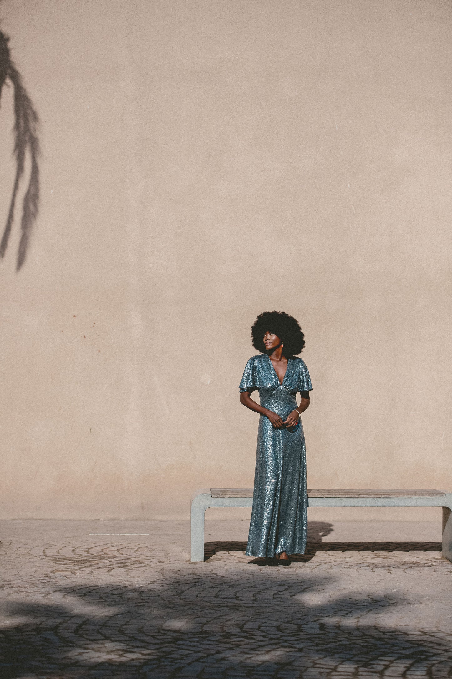 LONG TAMMIM DRESS| SILVER SEQUINS