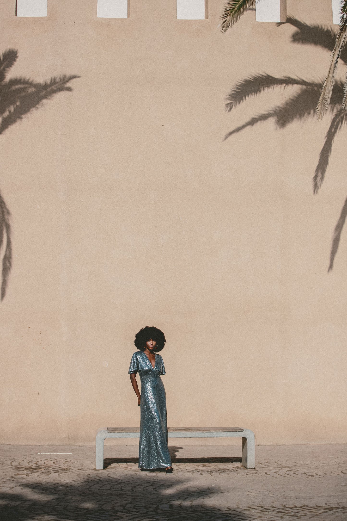 LONG TAMMIM DRESS| SILVER SEQUINS