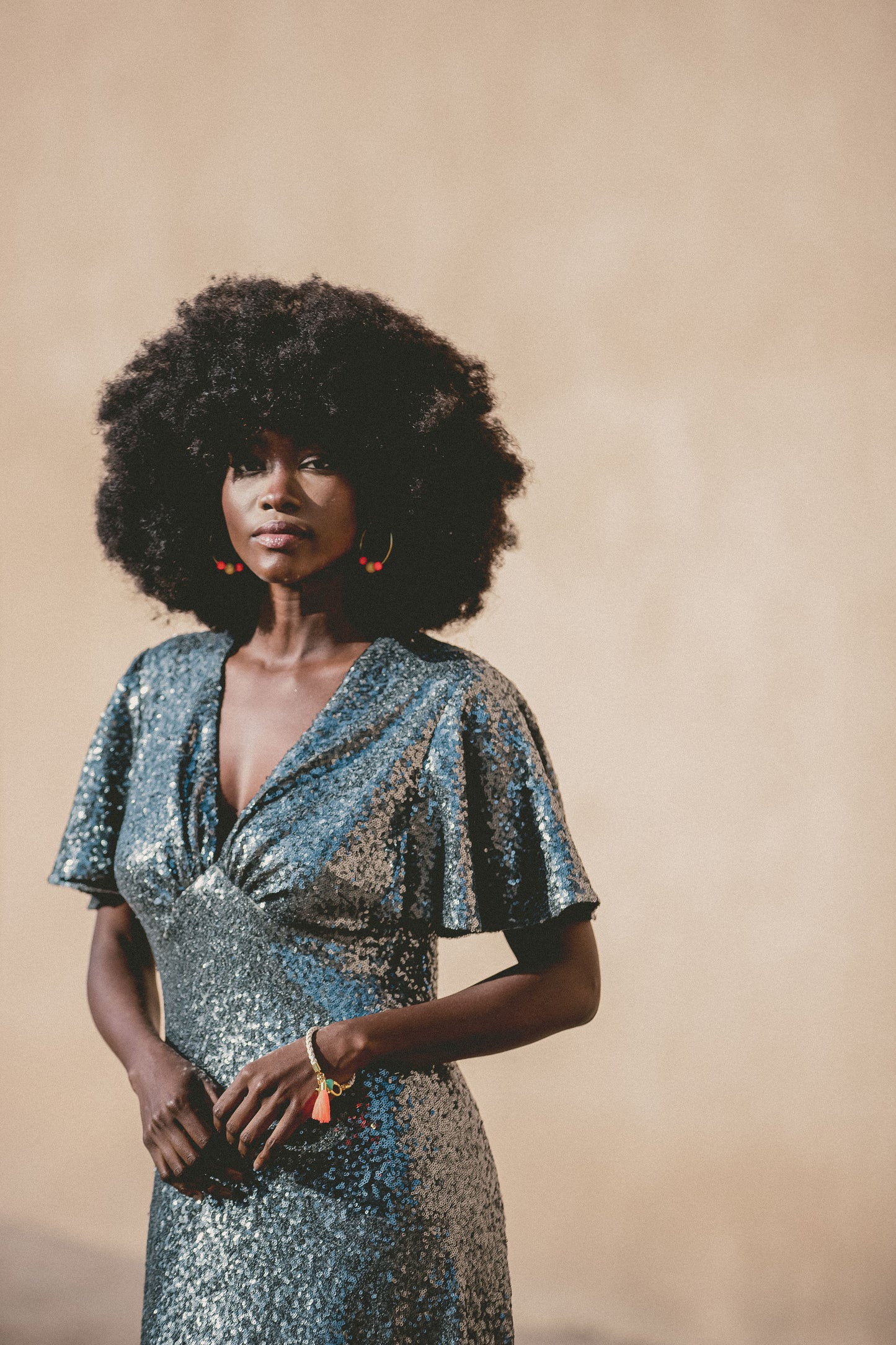 LONG TAMMIM DRESS| SILVER SEQUINS