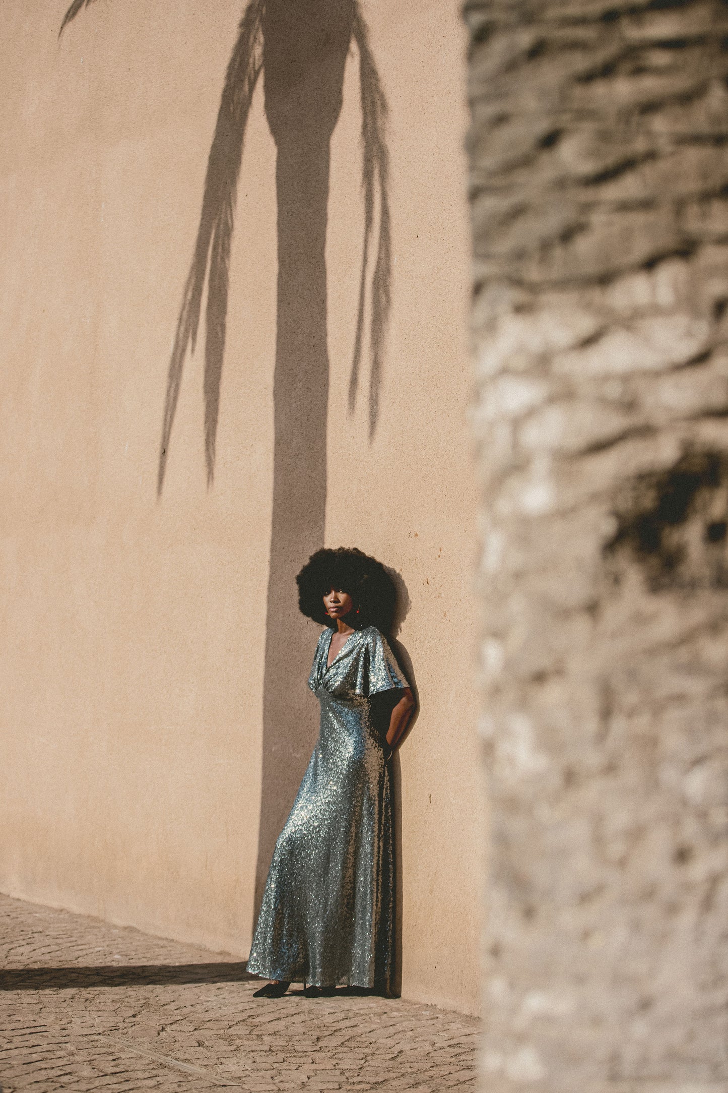 LONG TAMMIM DRESS| SILVER SEQUINS