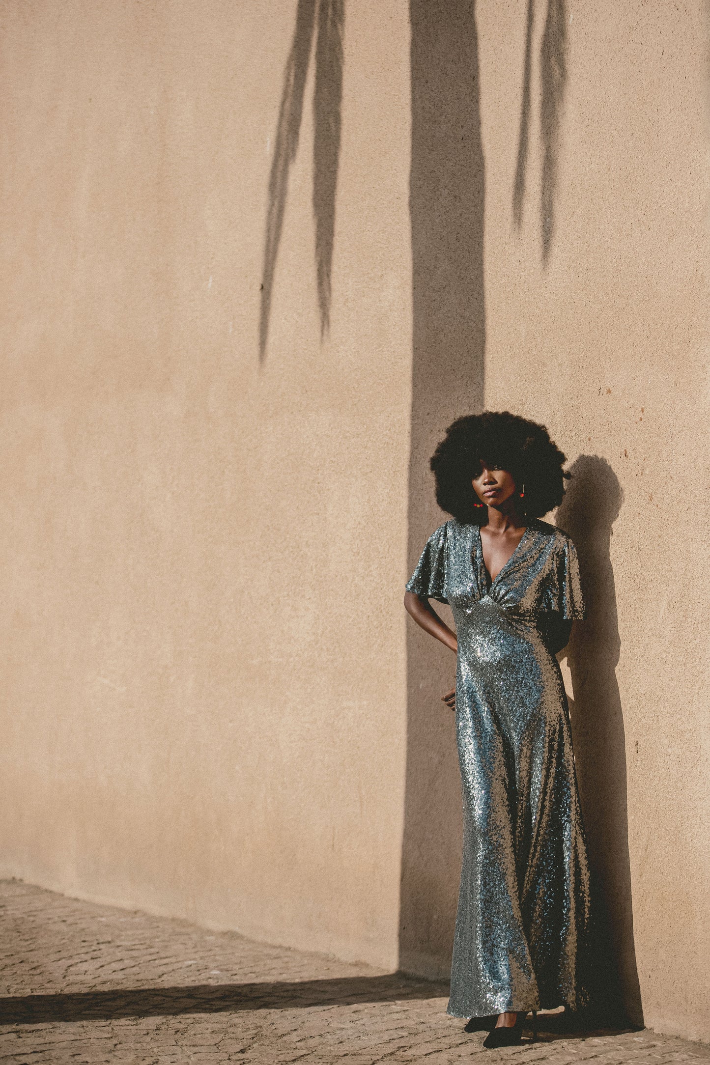 LONG TAMMIM DRESS| SILVER SEQUINS