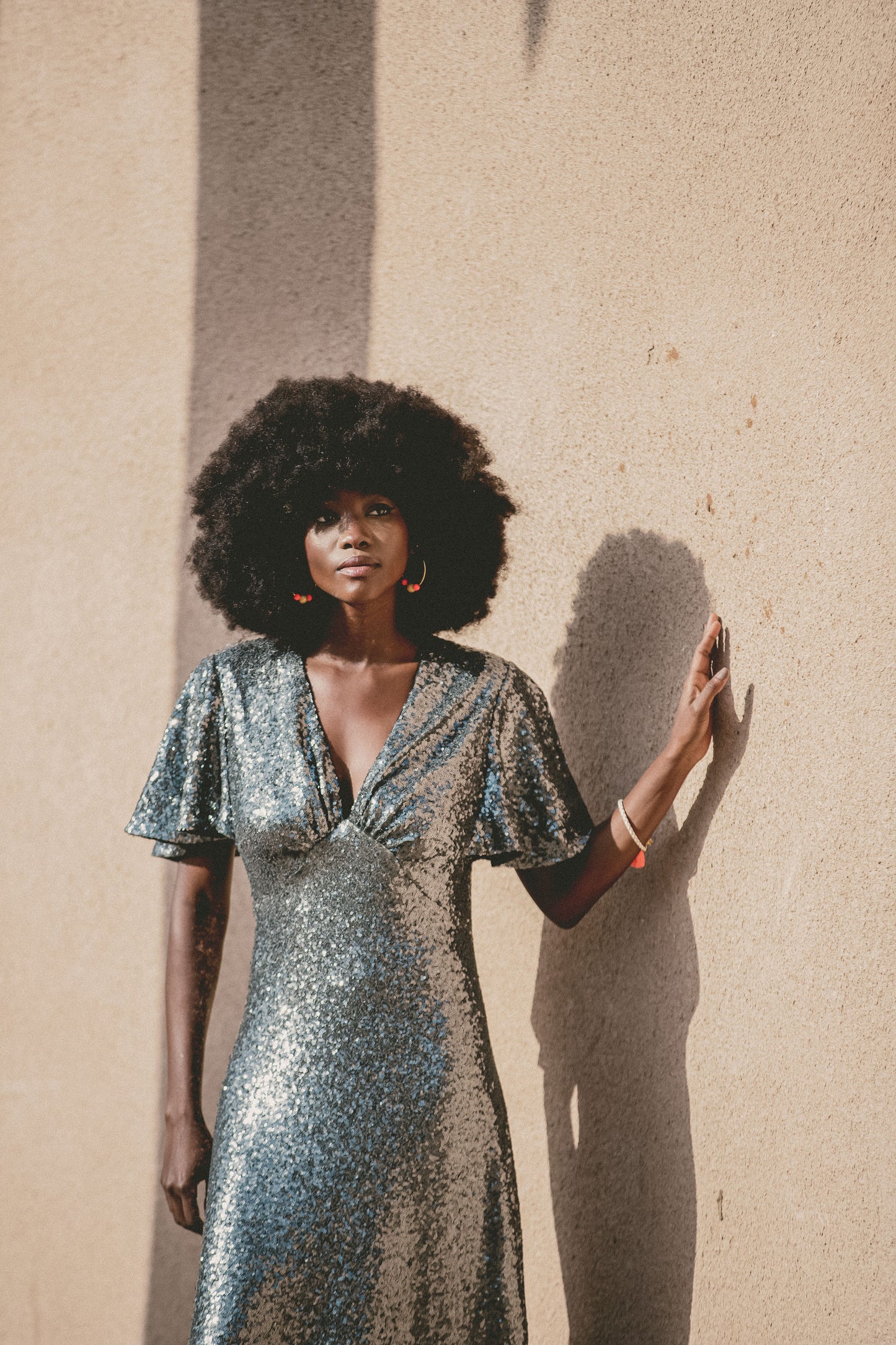 LONG TAMMIM DRESS| SILVER SEQUINS