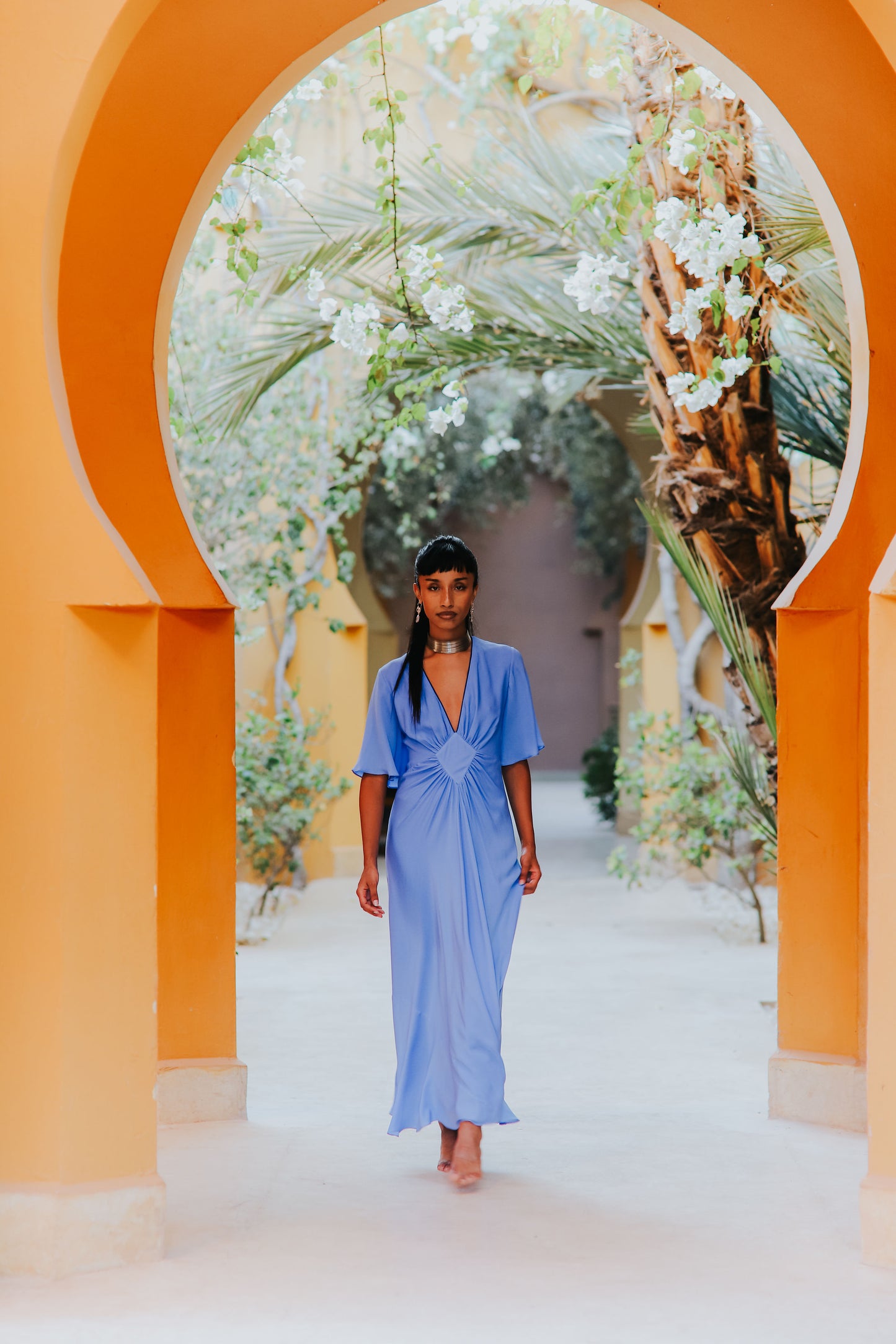 MIDI JESSIE DRESS | CORNFLOWER BLUE