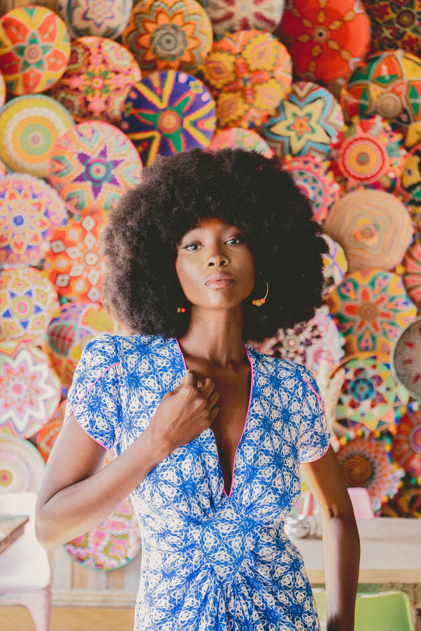 LONG JESSIE DRESS | STARTRACK PRINTED SILK