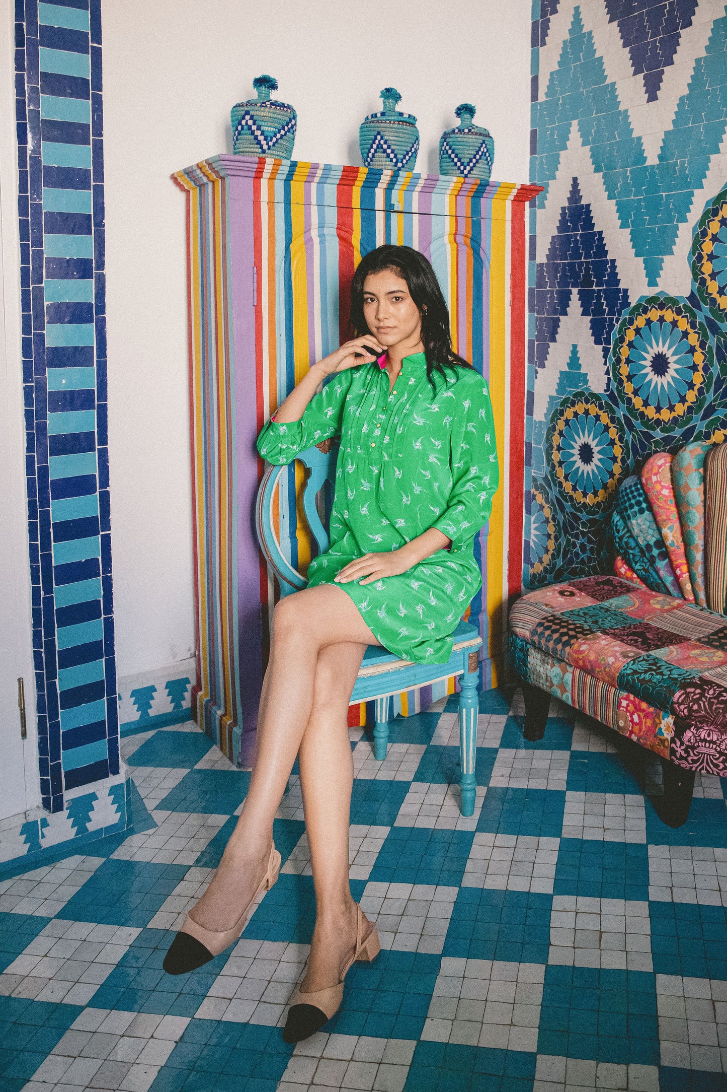 CHLOE DRESS | LOVEBIRDS PRINT
