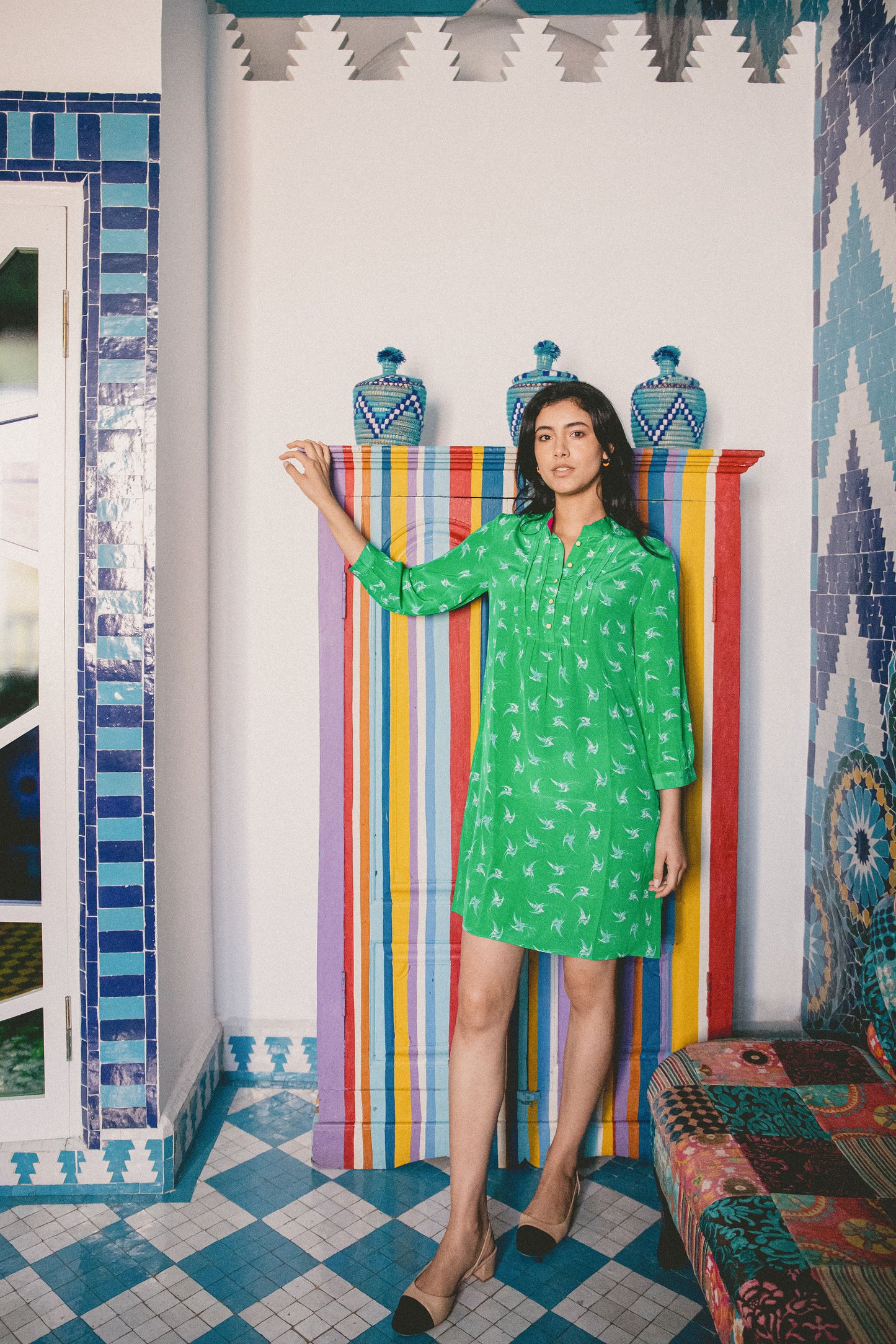 CHLOE DRESS | LOVEBIRDS PRINT