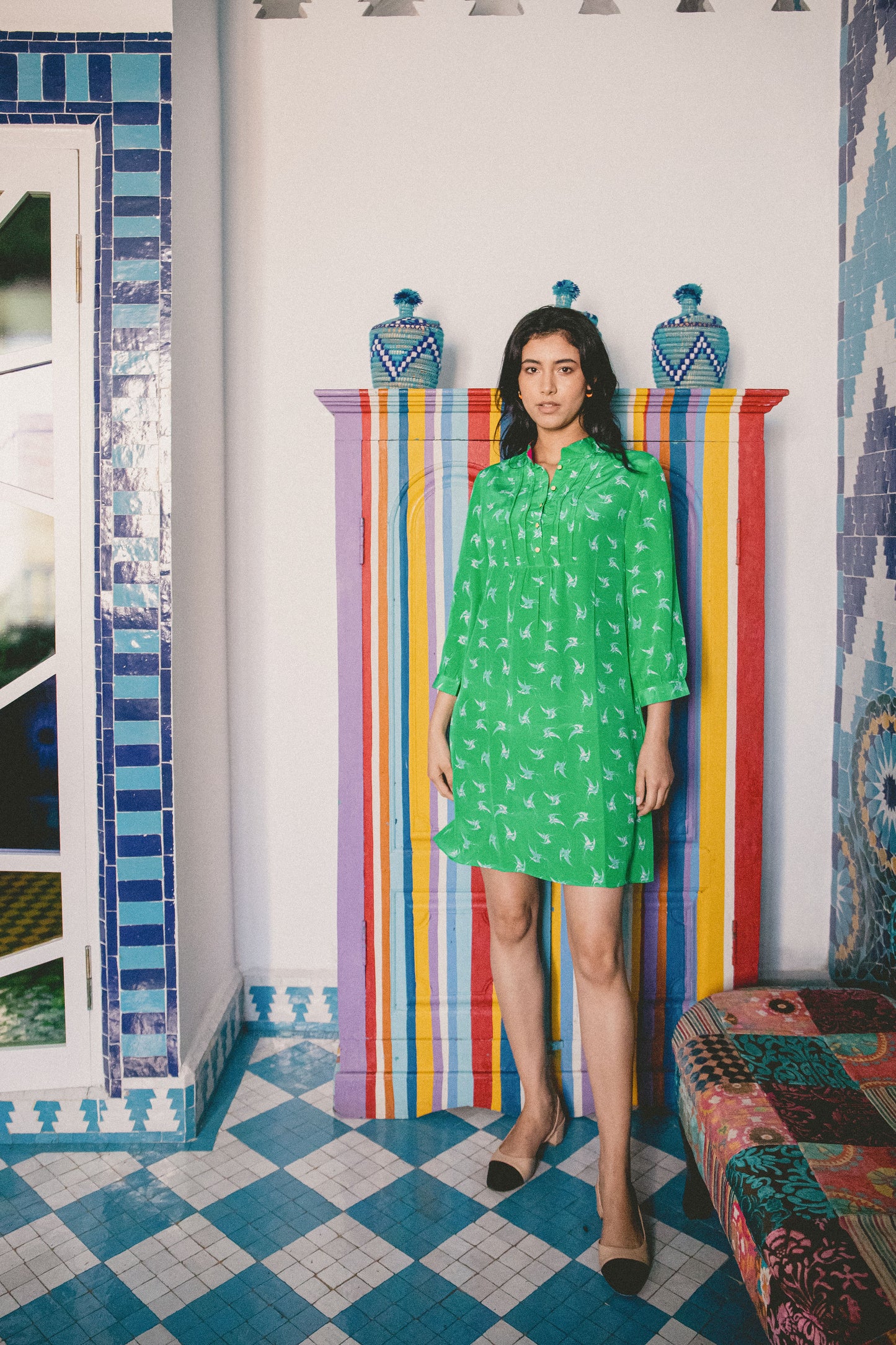 CHLOE DRESS | LOVEBIRDS PRINT