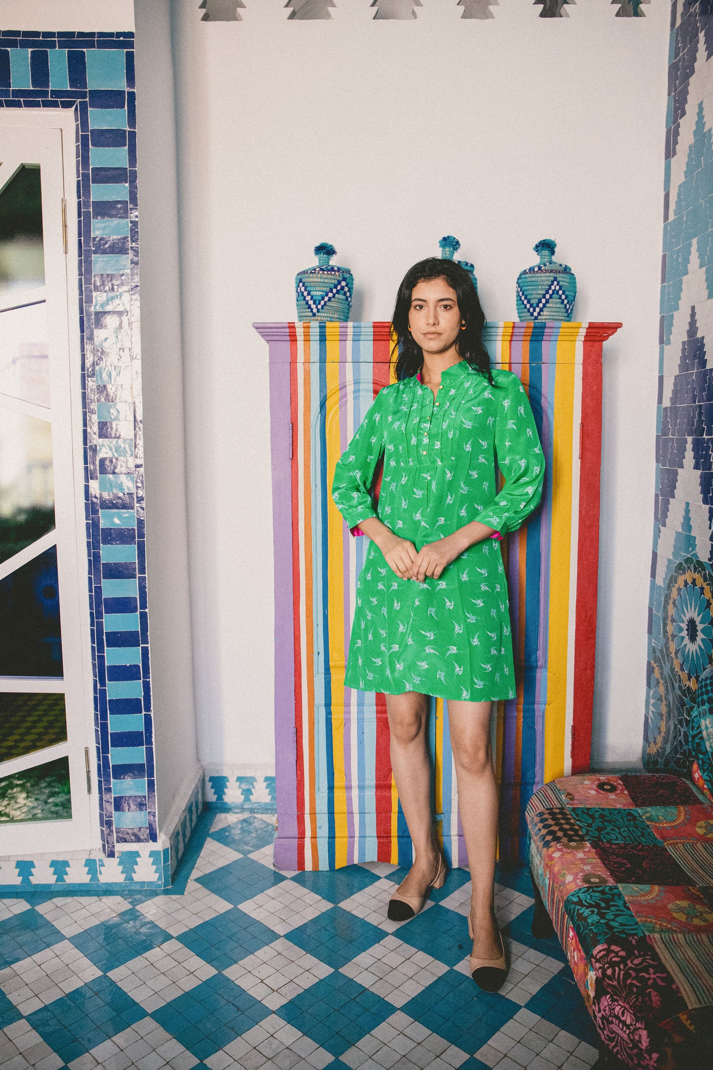 CHLOE DRESS | LOVEBIRDS PRINT