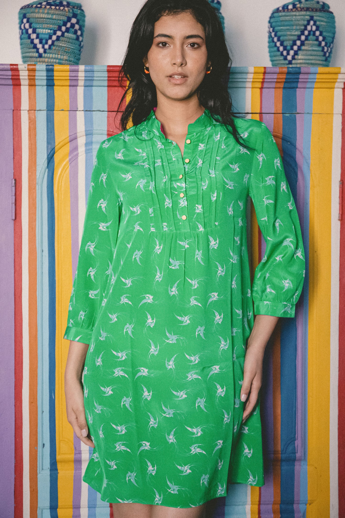 CHLOE DRESS | LOVEBIRDS PRINT