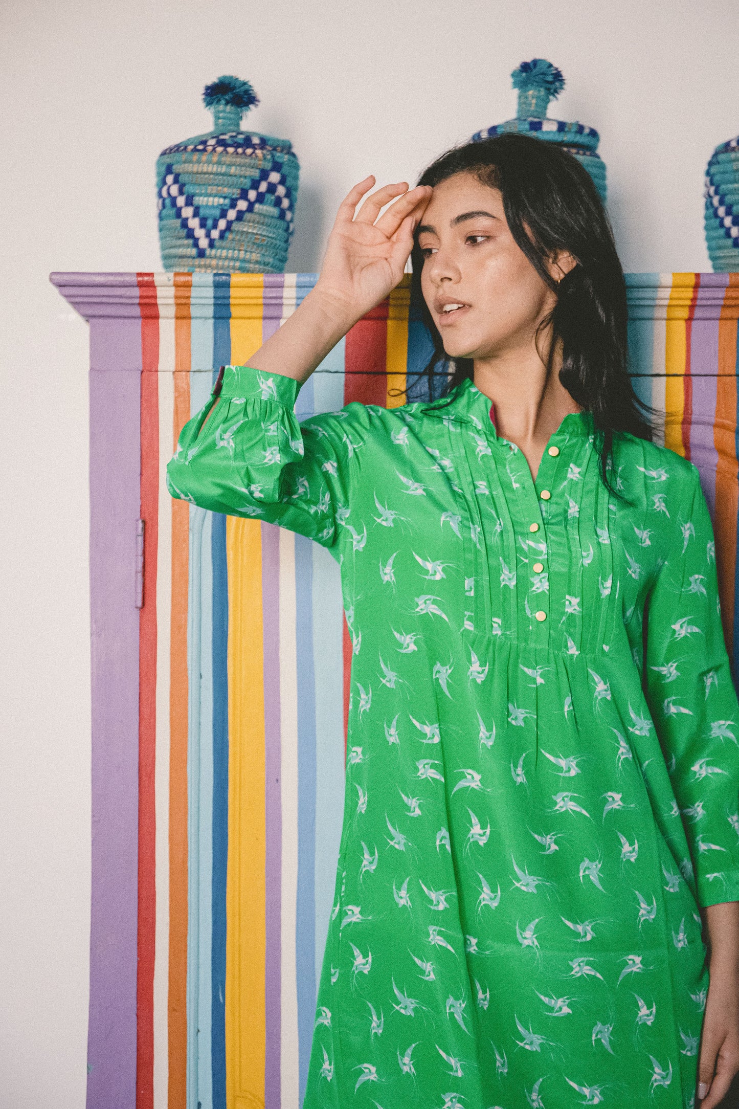 CHLOE DRESS | LOVEBIRDS PRINT
