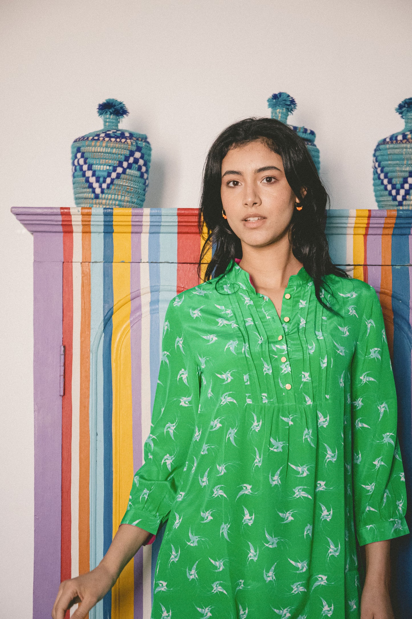 CHLOE DRESS | LOVEBIRDS PRINT