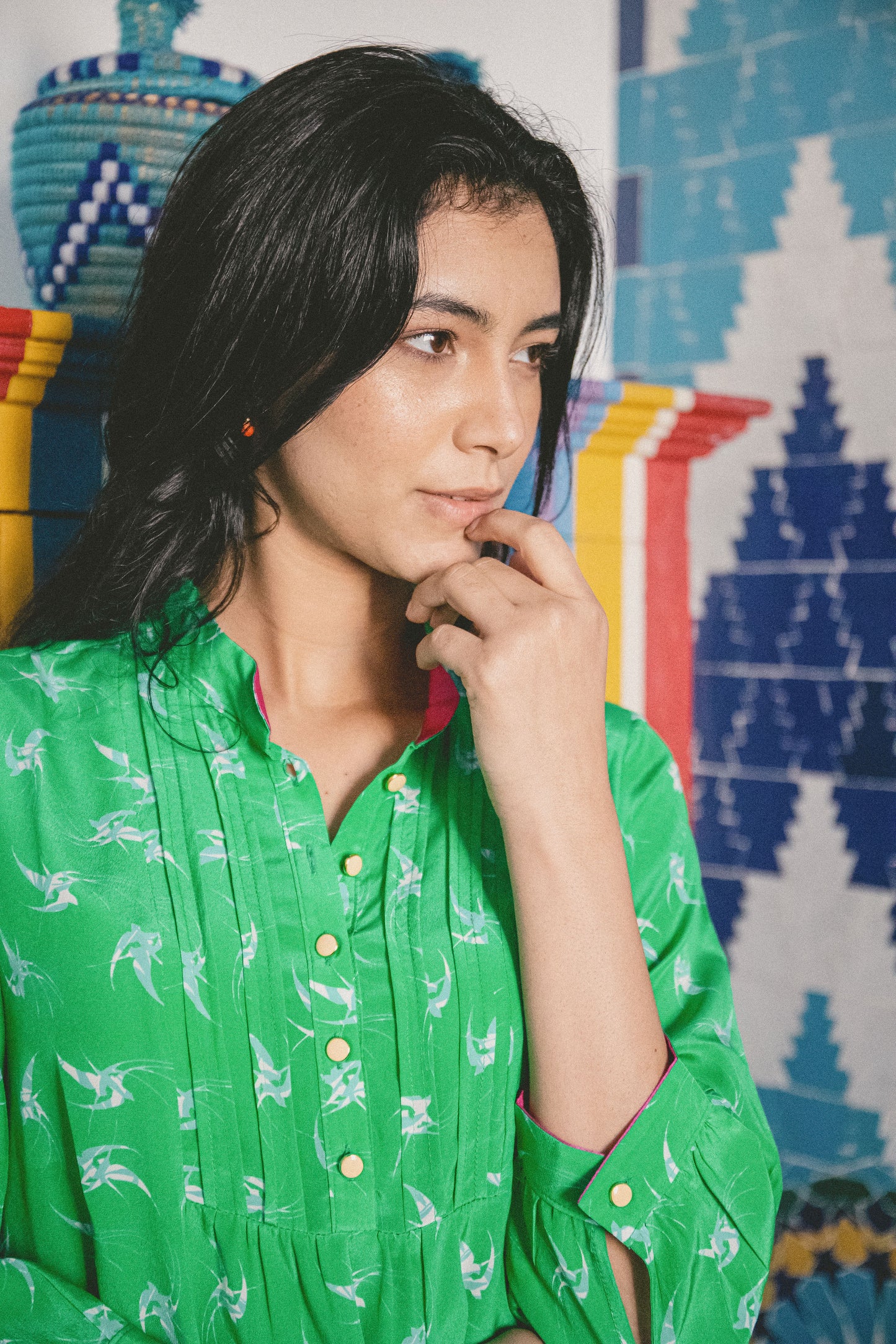 CHLOE DRESS | LOVEBIRDS PRINT