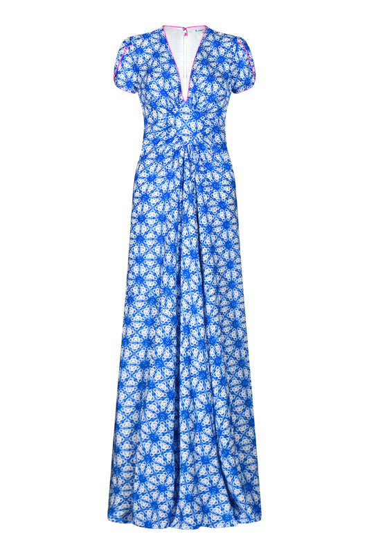 LONG JESSIE DRESS | STARTRACK PRINTED SILK