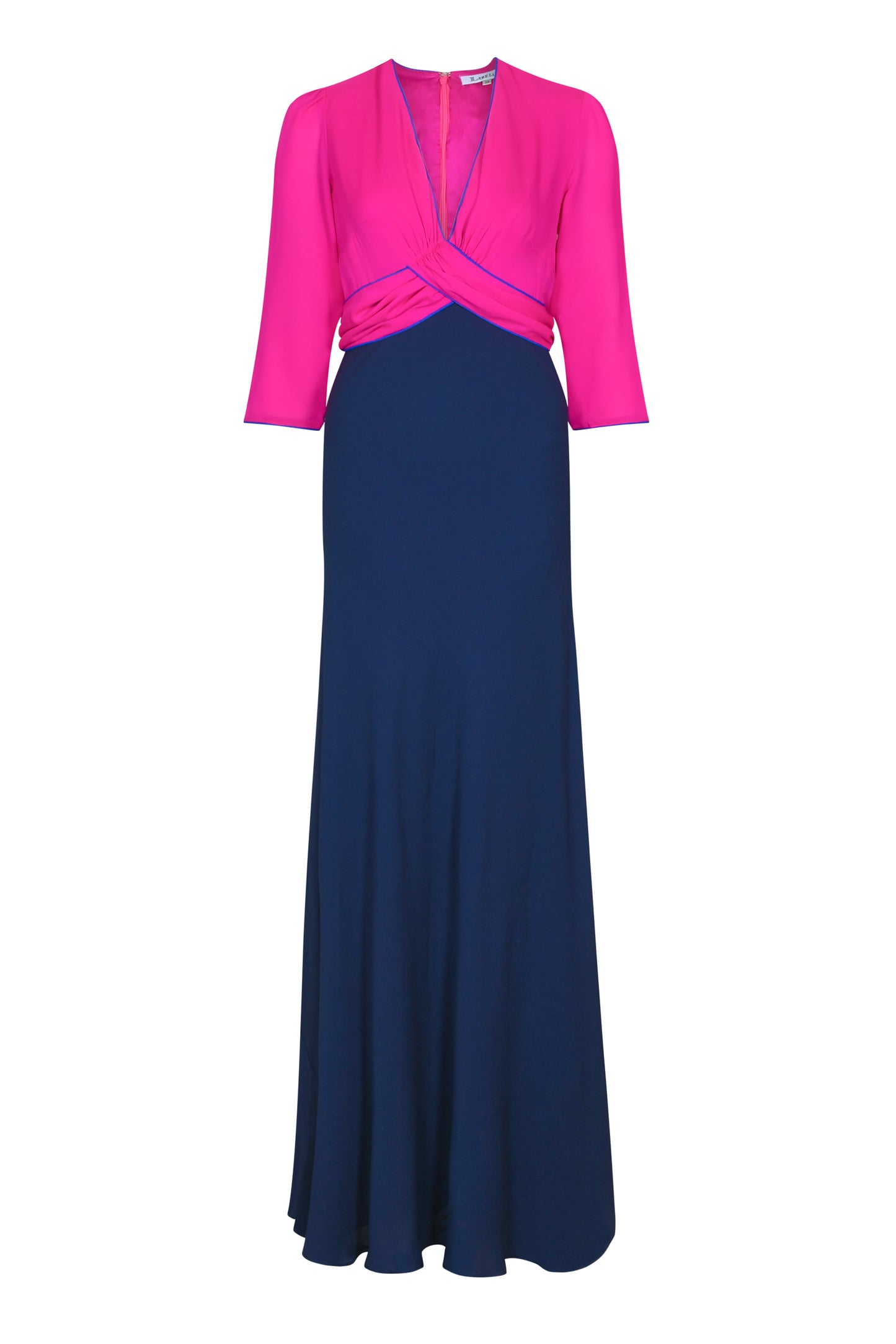 LONG MILLIE DRESS | BLOCK COLOUR SILK GEORGETTE