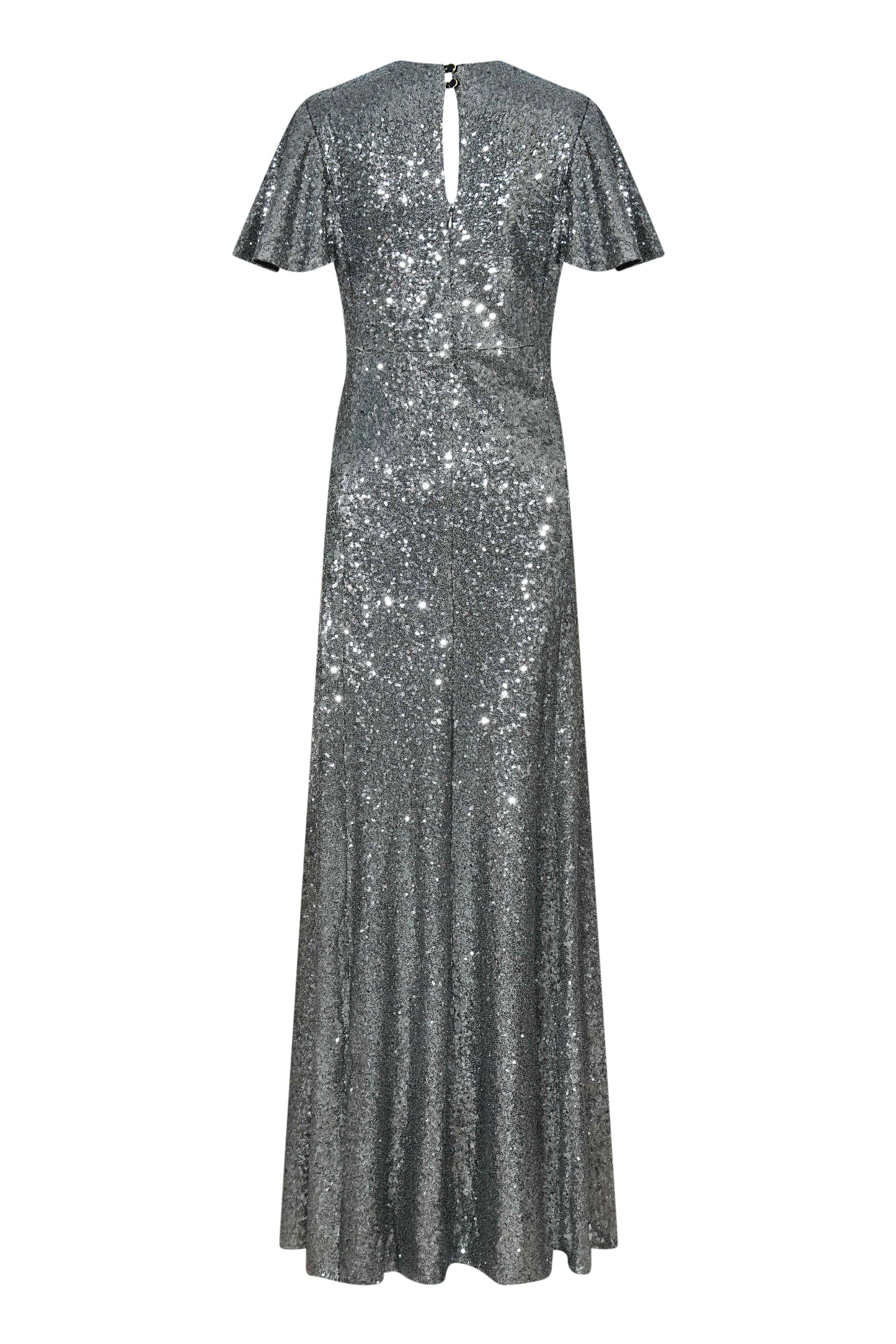 LONG TAMMIM DRESS| SILVER SEQUINS