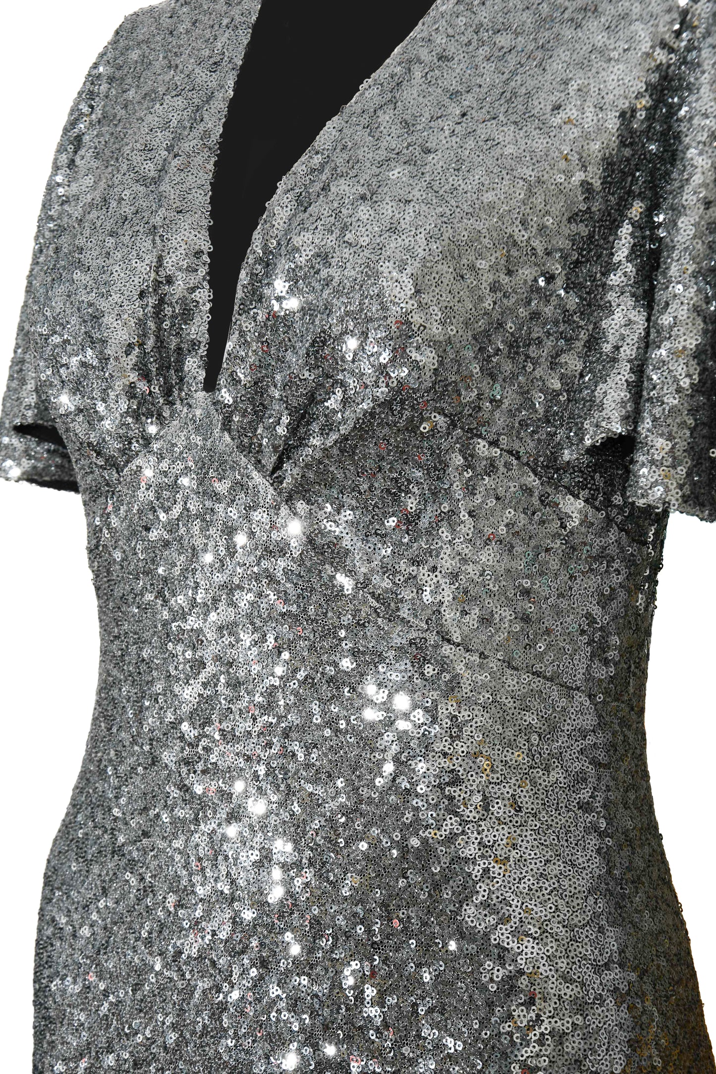 LONG TAMMIM DRESS| SILVER SEQUINS