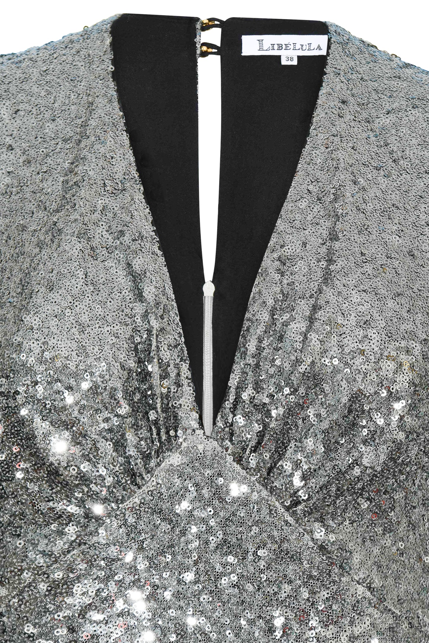 LONG TAMMIM DRESS| SILVER SEQUINS