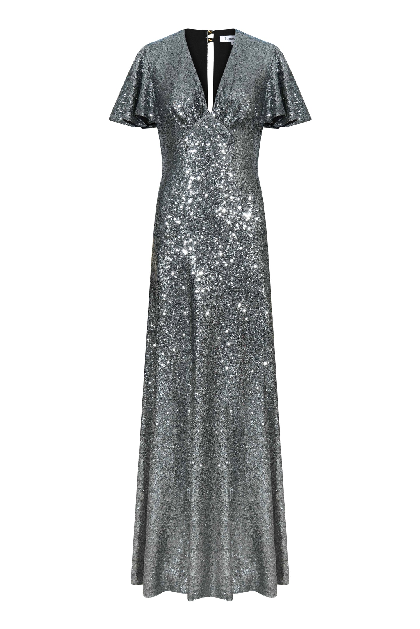 LONG TAMMIM DRESS| SILVER SEQUINS