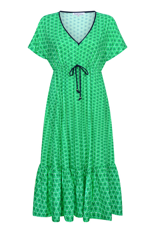 LONGER VIOLET DRESS | SPINNING PRINT