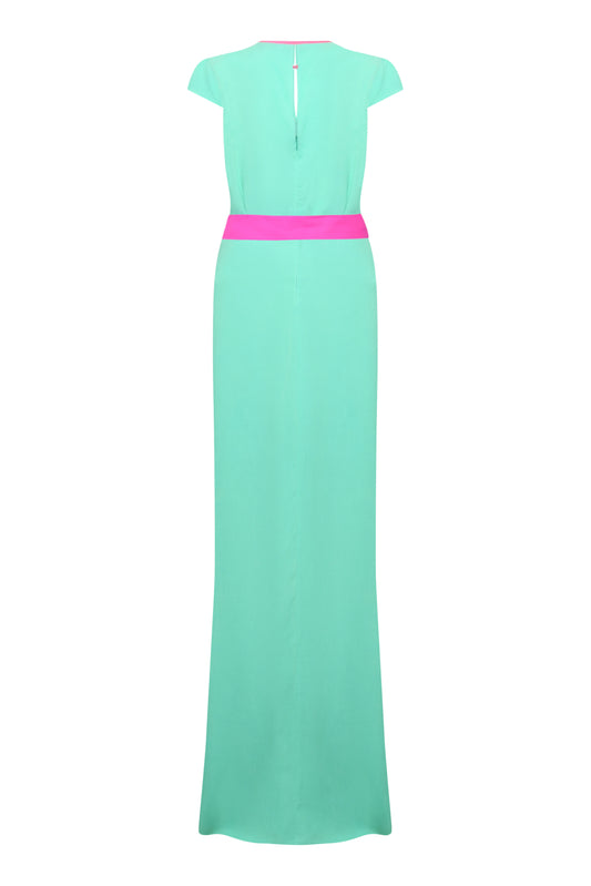 LONG TILLY DRESS | SEA GREEN SILK FUJI