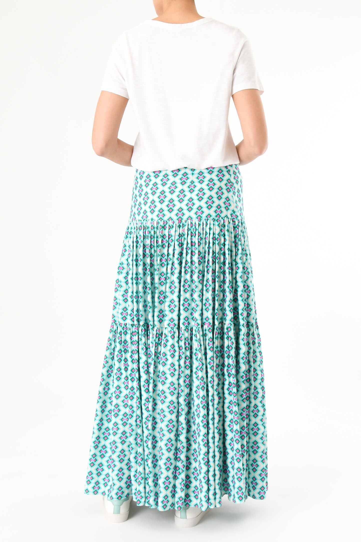 MAXI EMMA SKIRT | BRIGHT CRAZY PAV PRINT