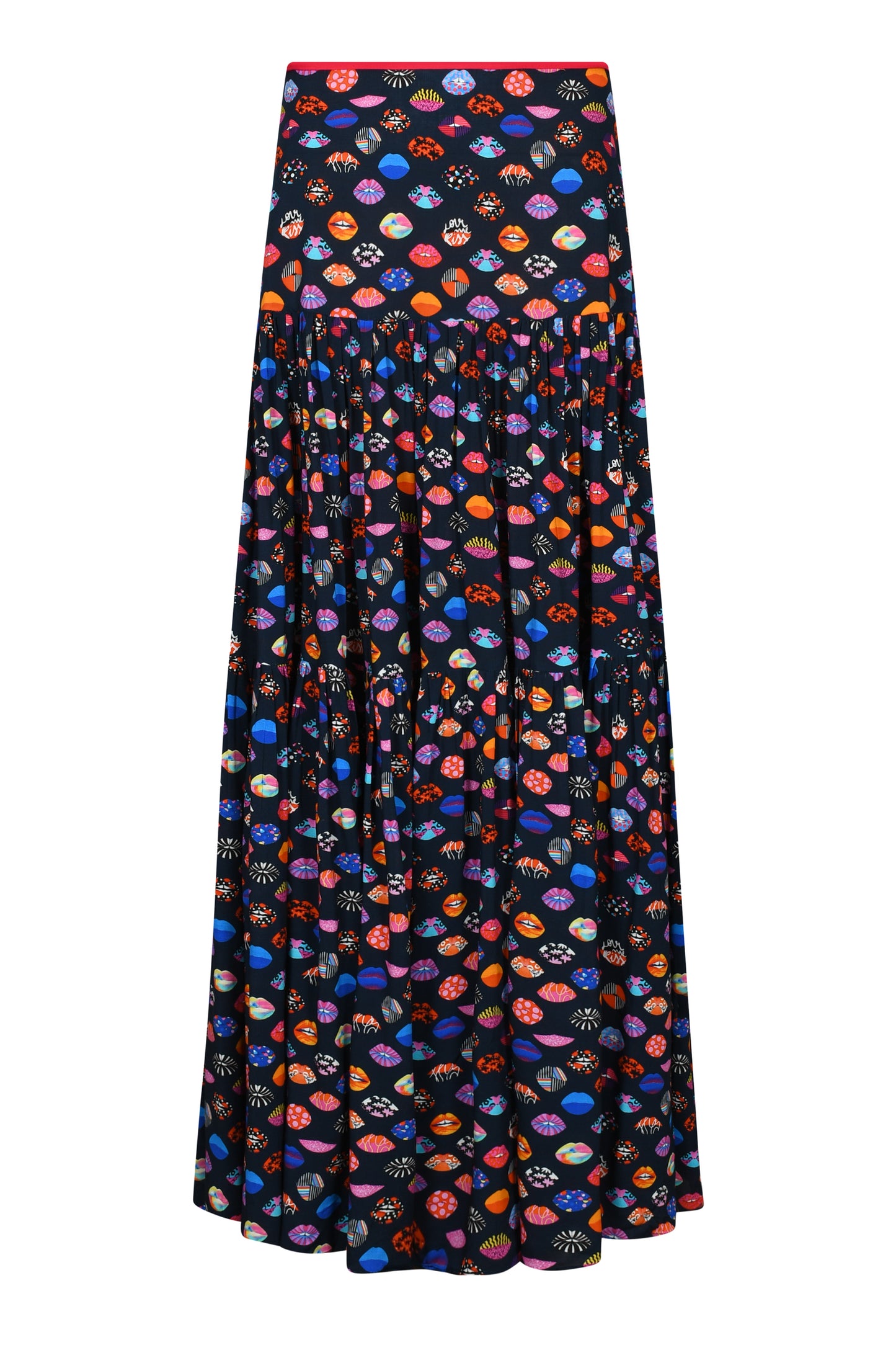 MAXI EMMA SKIRT | LIPS PRINT