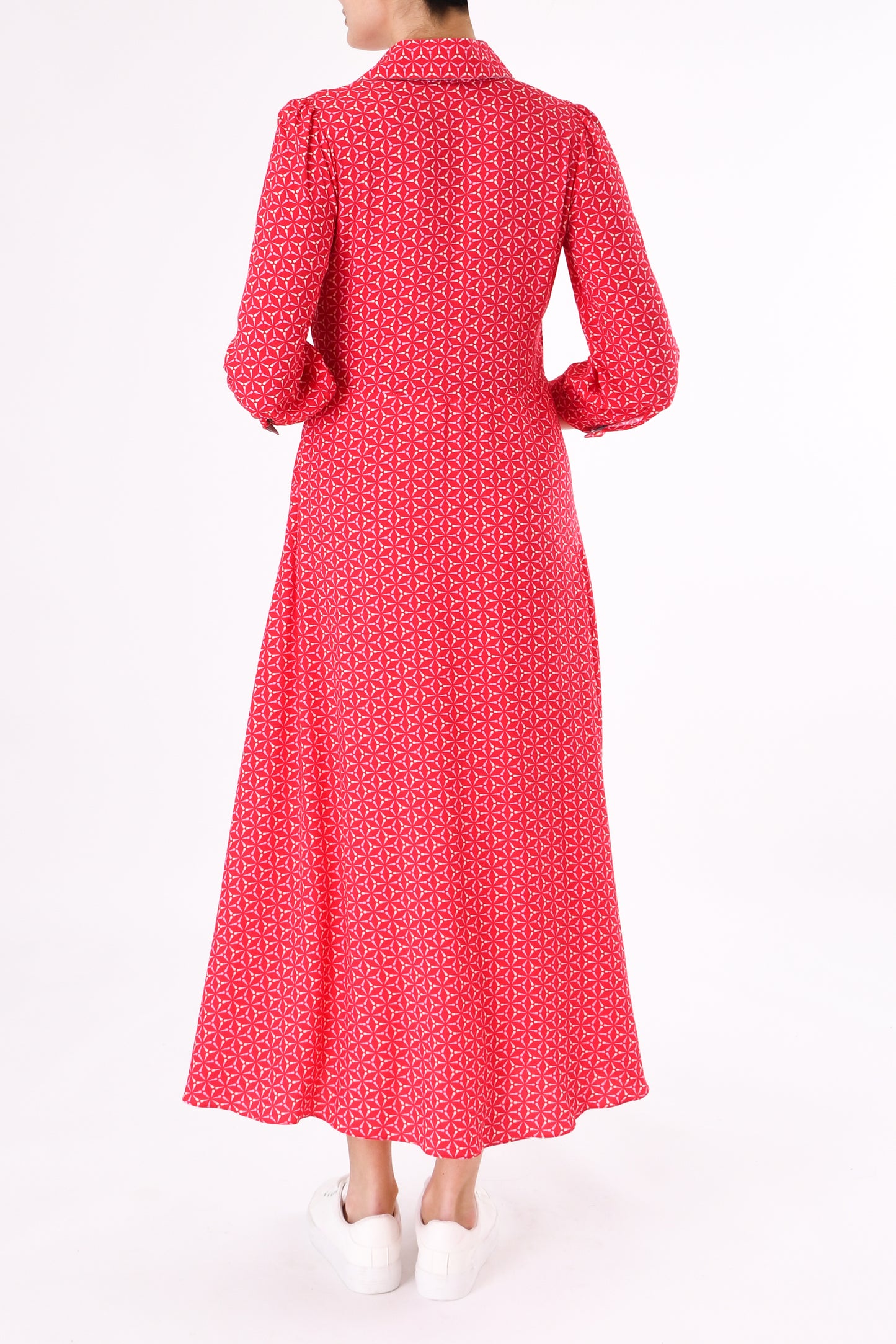 MIDI LUCINDA DRESS | SPINNING PRINT