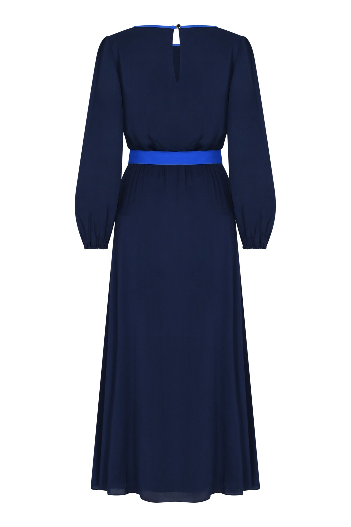 MIDI JOJO DRESS | NAVY RAYON