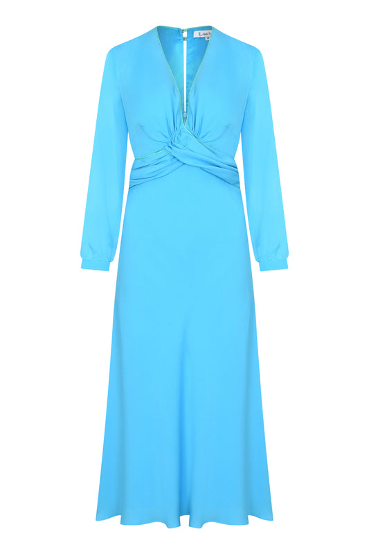 MILLIE DRESS | SUNNY BLUE SILK GEORGETTE