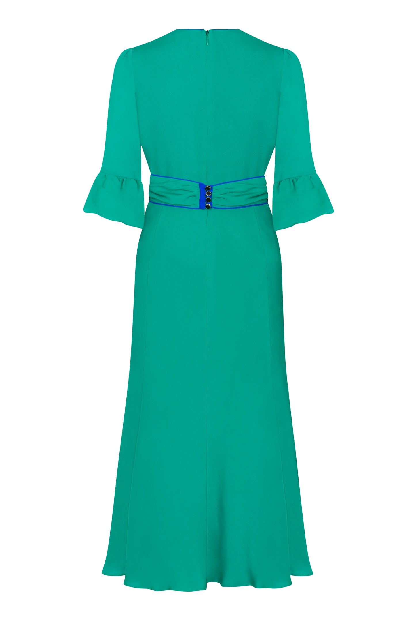 MILLIE DRESS | JADE SILK GEORGETTE