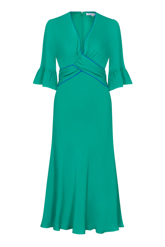 MILLIE DRESS | JADE SILK GEORGETTE