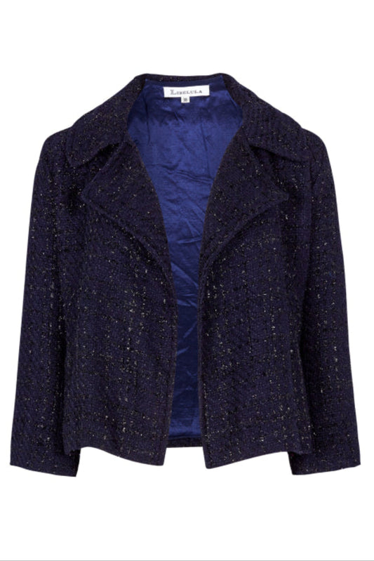 WOOLHAMPTON JACKET | NAVY SPARKLE BOUCLE
