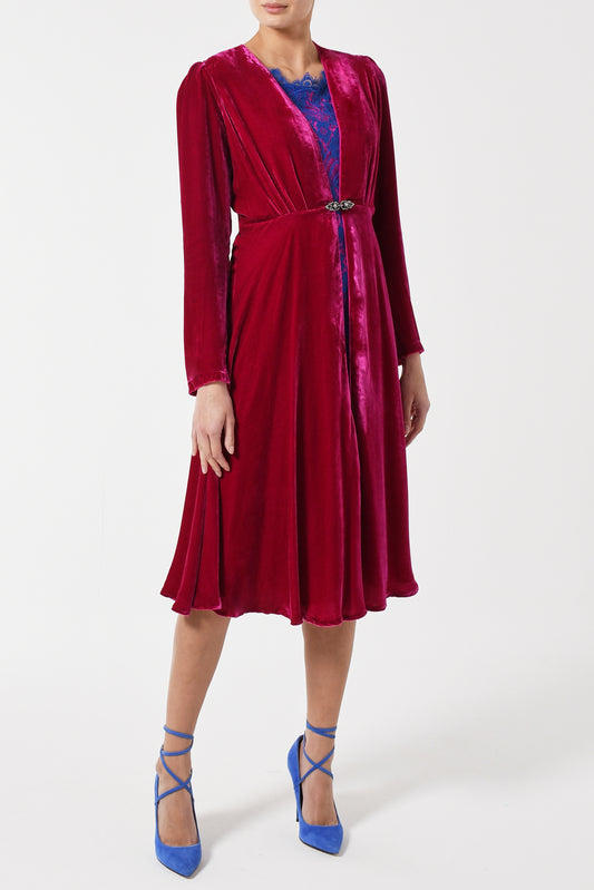 NEW DULWICH COAT | PINK VELVET