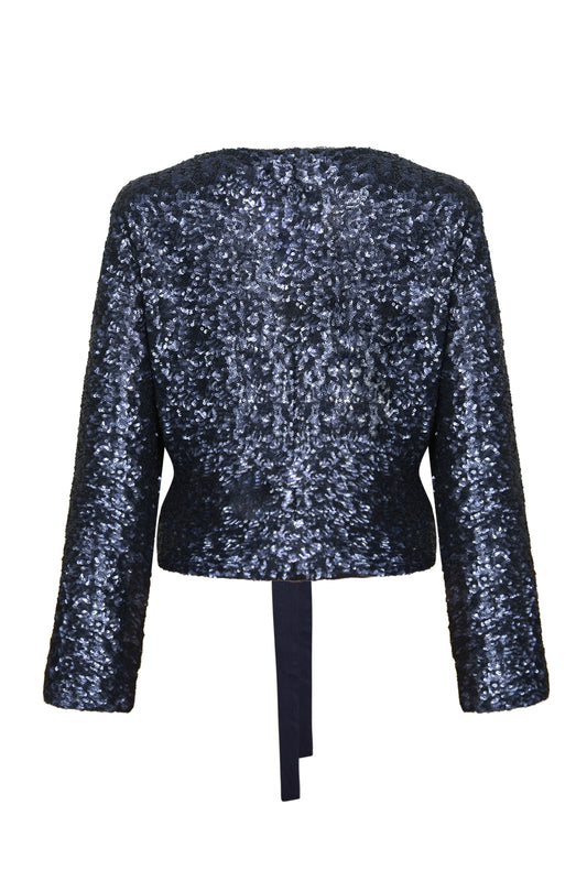 NINA WRAP | BLUE SEQUINS