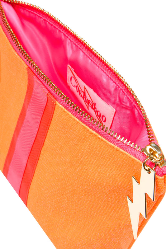 SMALL LUCKY STRIPE BAG - ORANGE - Cockatoo