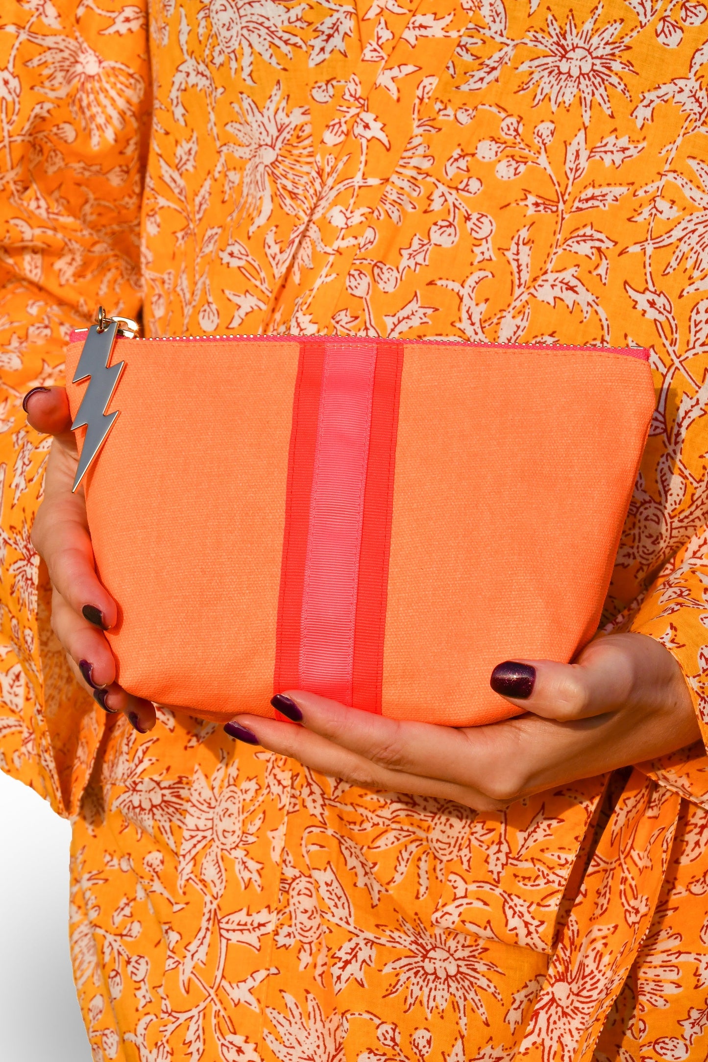 SMALL LUCKY STRIPE BAG - ORANGE - Cockatoo