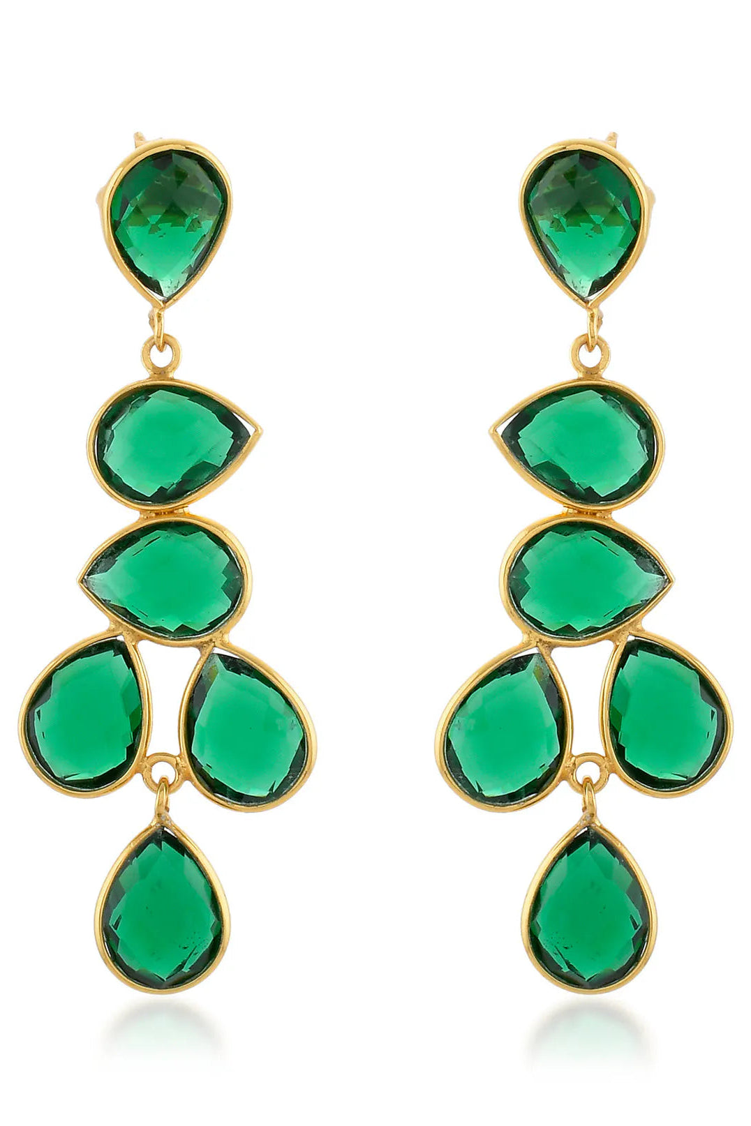 EMERALD CHANDELIER EARRINGS