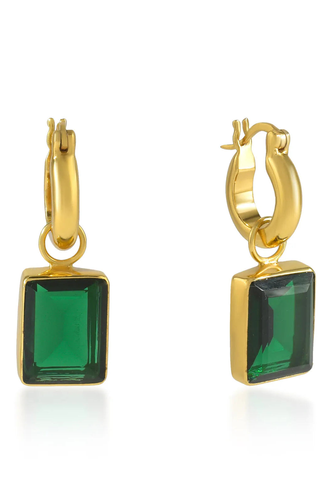 EMERALD DROP HOOPS