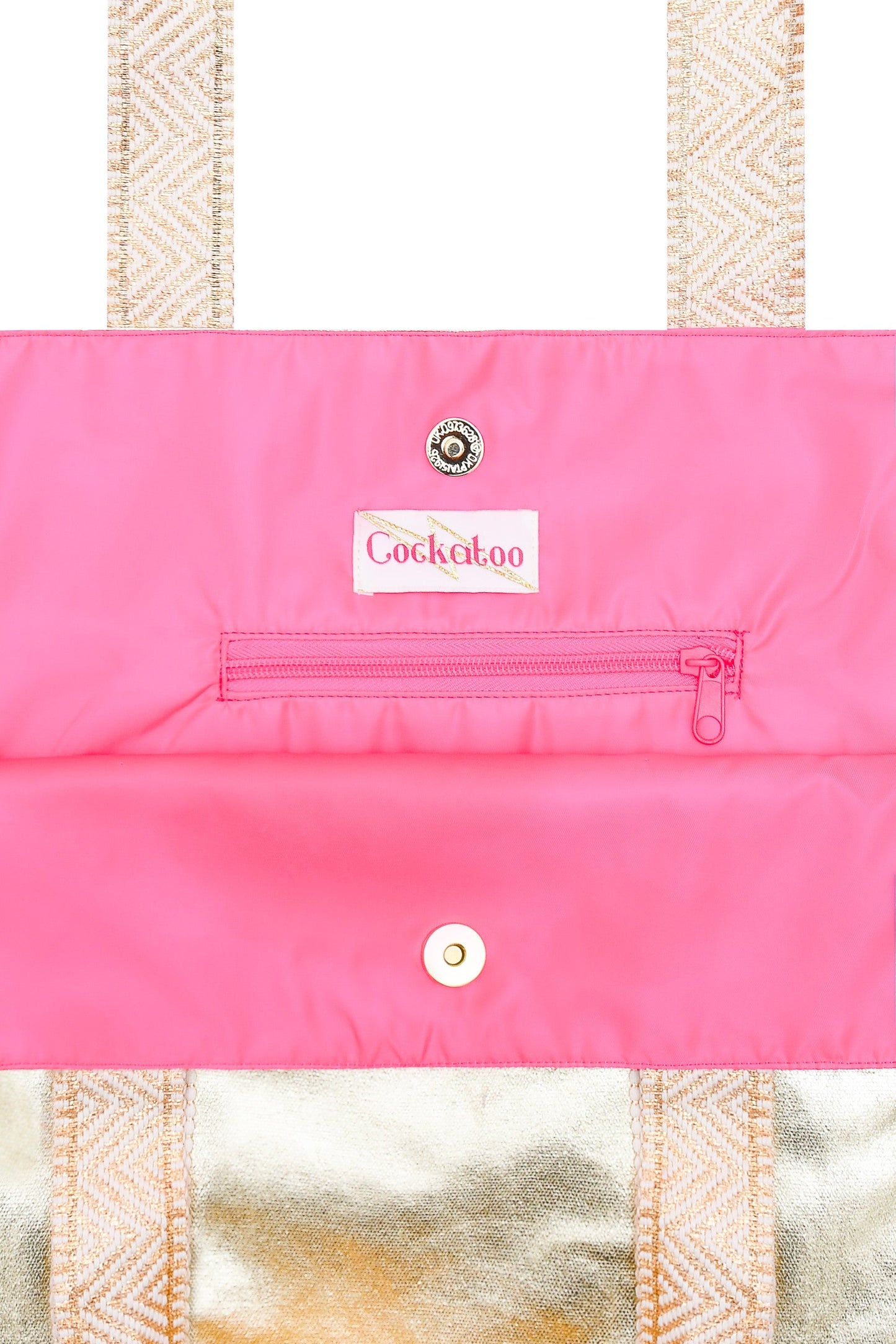 SHEENY GOLD BEACH BAG - Cockatoo