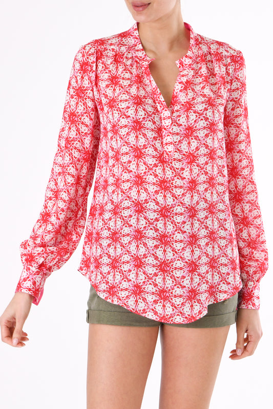 SILKY TOP | RED STARTRACK PRINT