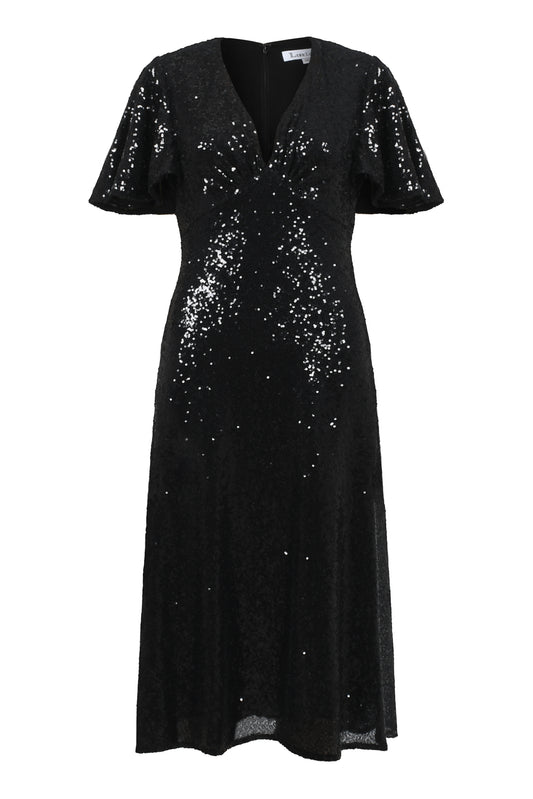 TAMMIM DRESS | BLACK SEQUINS