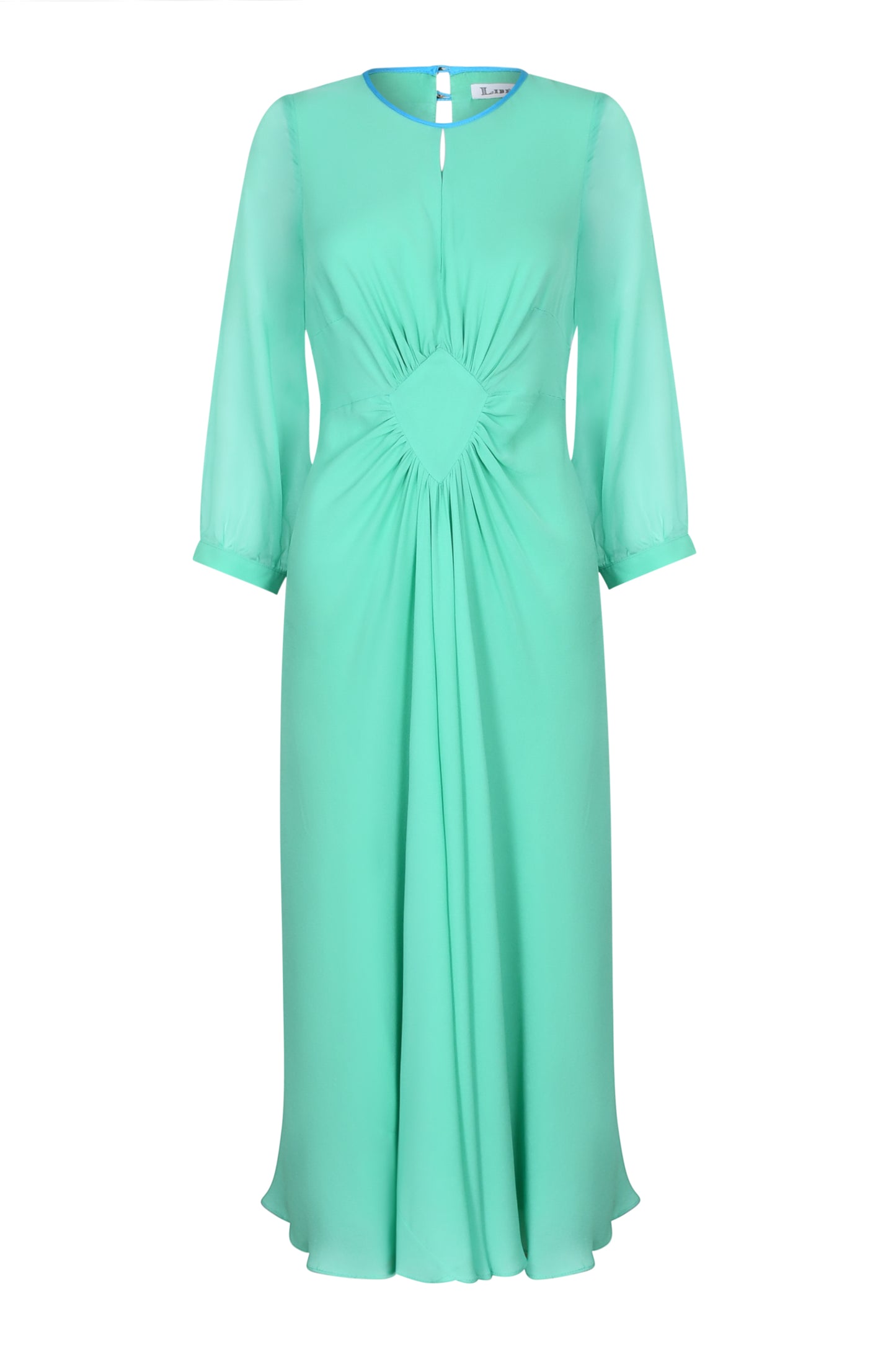 TILJES DRESS | MINT SILK GEORGETTE
