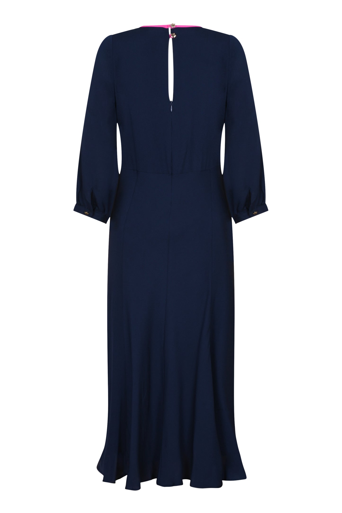 TILJES DRESS | NAVY SILK GEORGETTE