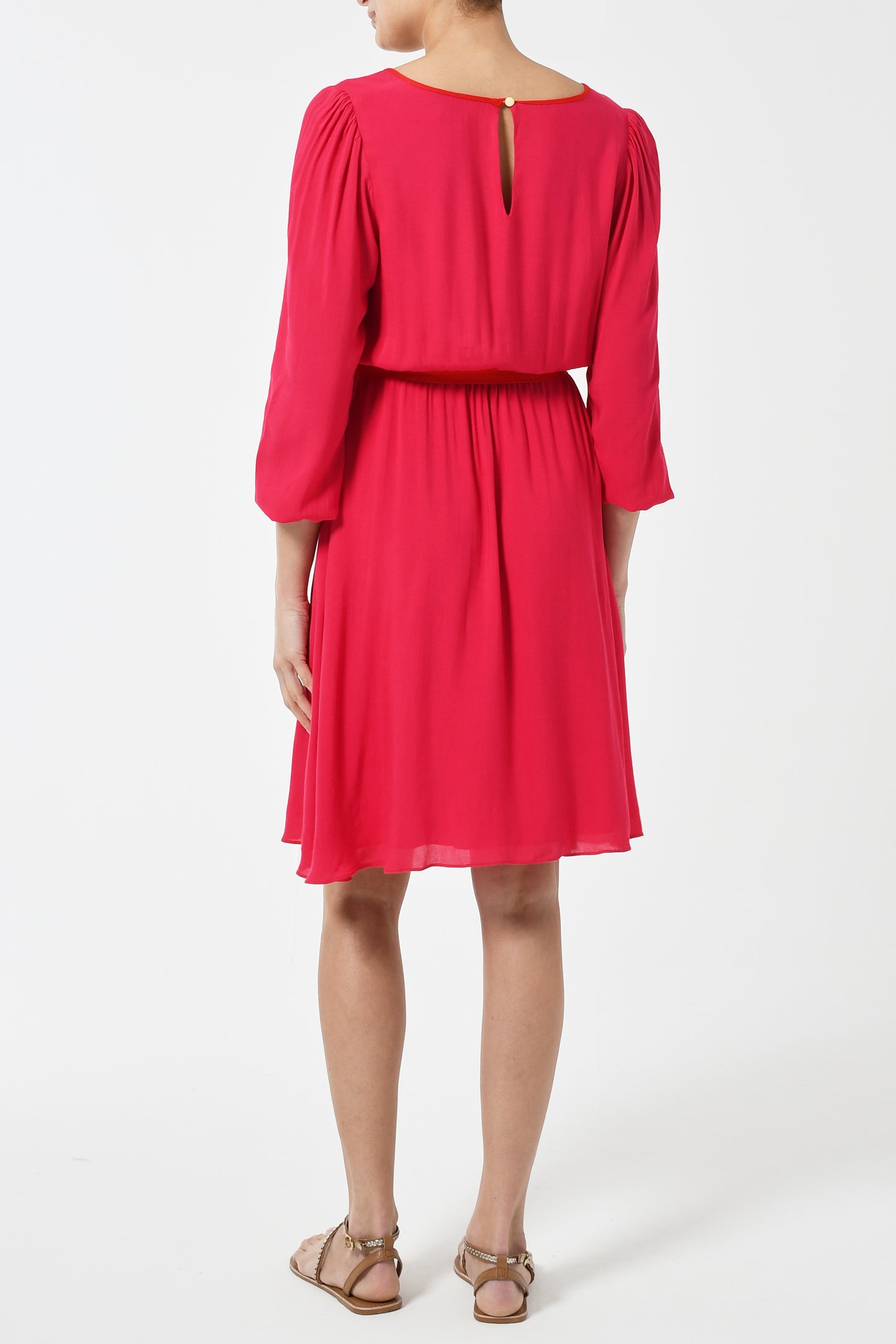 MINI VOJO-DRESS | HOT PINK RAYON