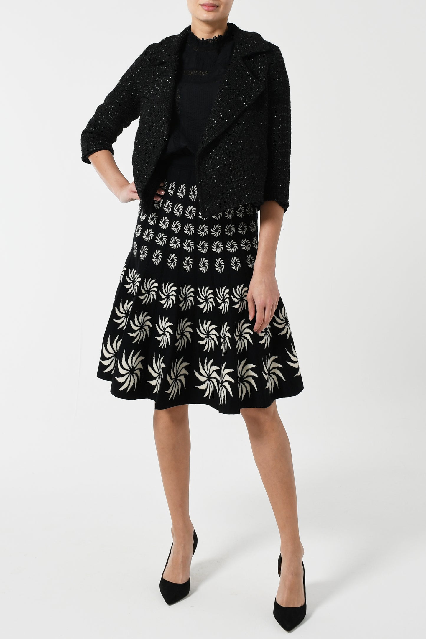 WOOLHAMPTON JACKET | BLACK SPARKLE BOUCLE